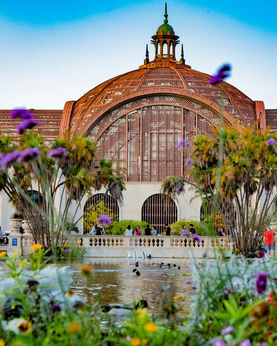 The Botanical Building and lily pond in Balboa Park